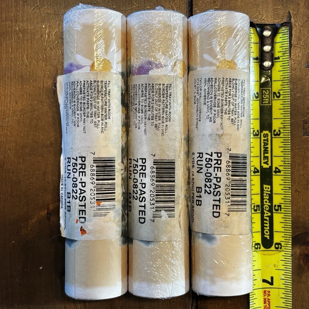 3pc VTG Kitten Cat Daisy Wallpaper Border Taylor Pre-Pasted 7